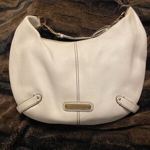 Cole Haan Cream Leather Hobo Bag